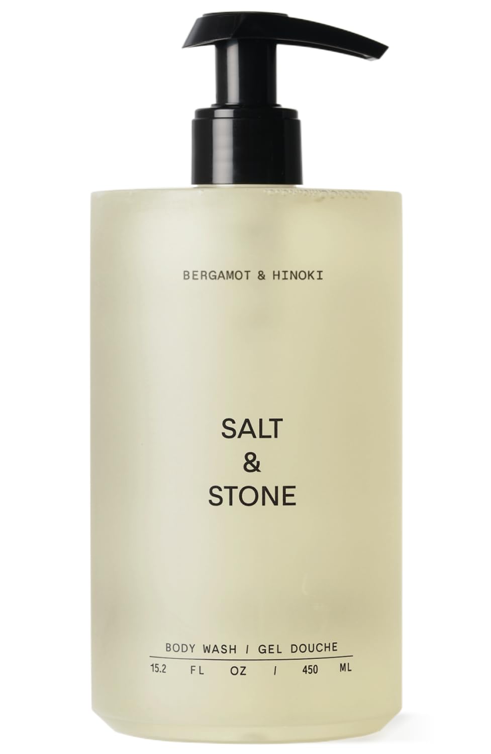 Salt & Stone Body Wash for Women & Men, Bergamot & Hinoki 15.2 fl oz