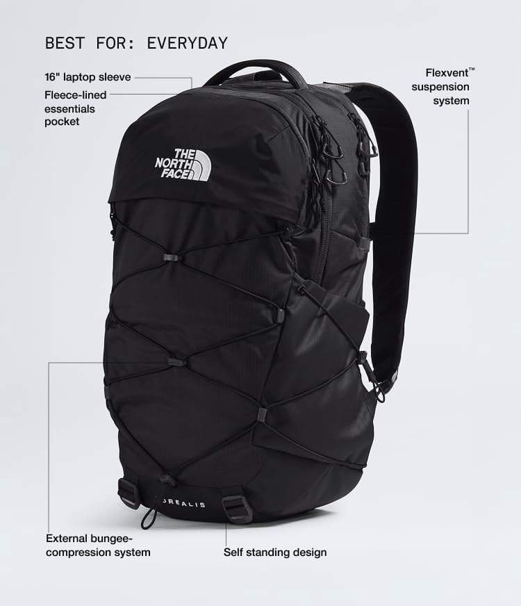 The North Face Borealis Commuter Laptop Backpack, Blk/Blk-NPF, OSFA