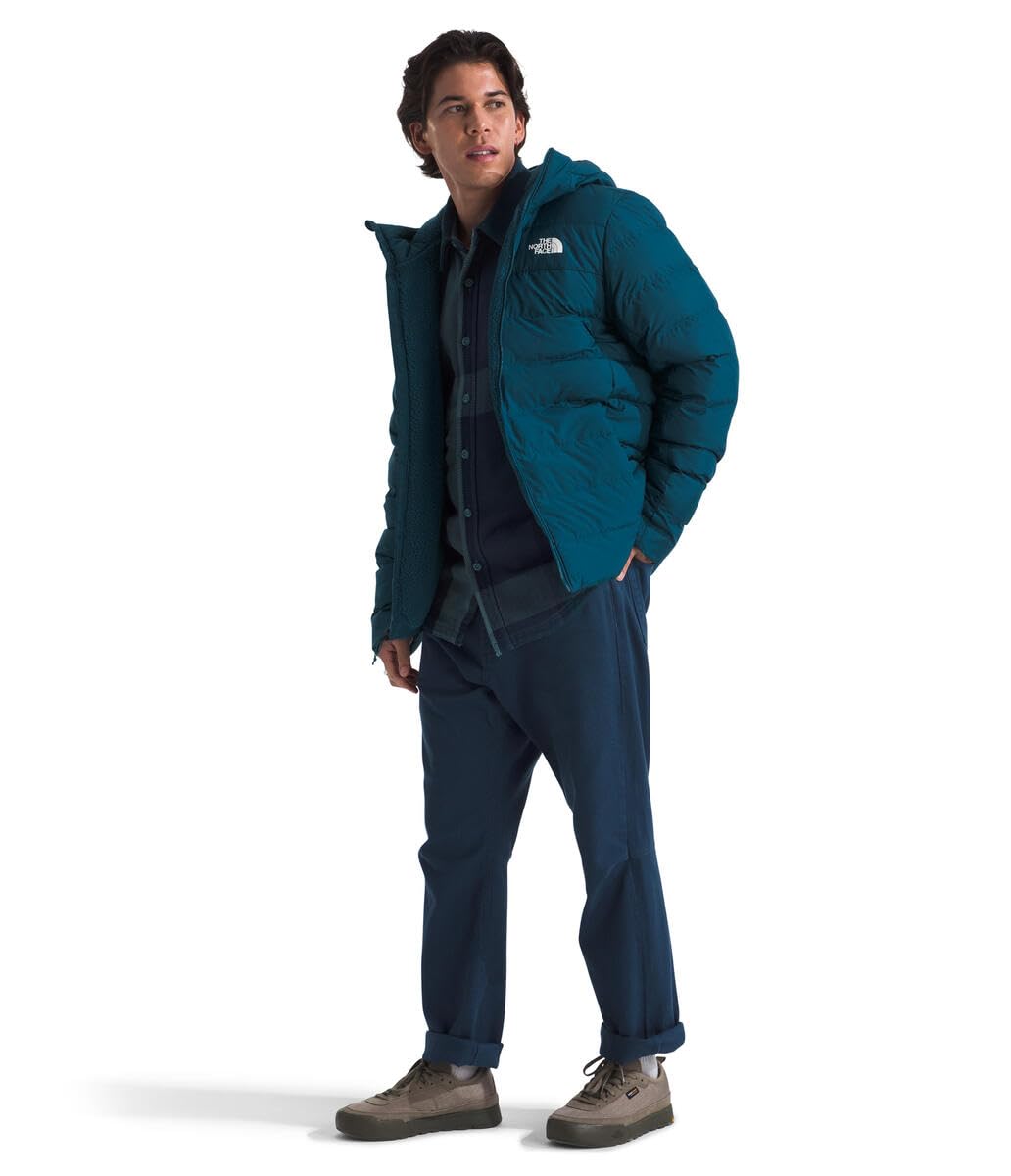 THE NORTH FACE Men's Aconcagua 3 Hooded Jacket | Insulated, Wind & Water Resistant, Attached 3 Piece Hood With Cinch Cord