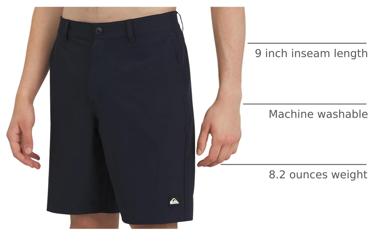 Quiksilver Men's Regular Fit Fixed Waist Water Friendly Active Hybrid Shorts