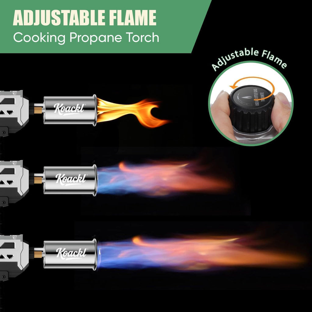 KOACKL 24" CSA Certified Propane Torch Gun 2372°F Adjustable Flame for BBQ