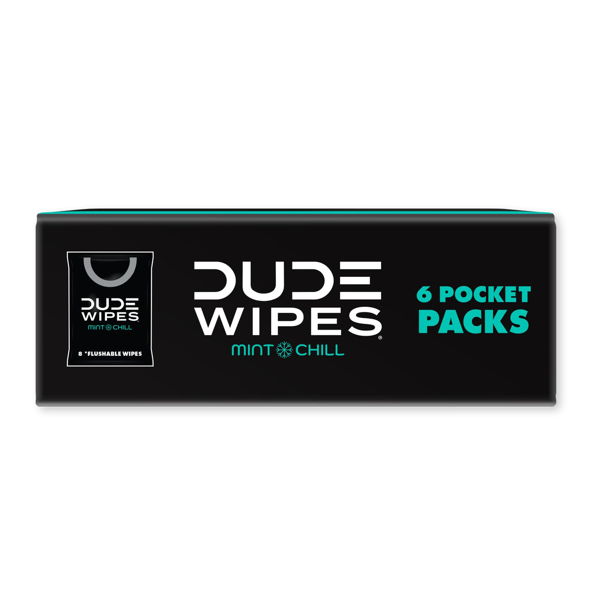 DUDE Wipes Unscented Pocket Packs, Adult Flushable Travel Wipes, 48 Count