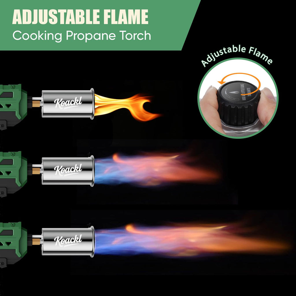 KOACKL 24" CSA Certified Propane Torch Gun 2372°F Adjustable Flame for BBQ