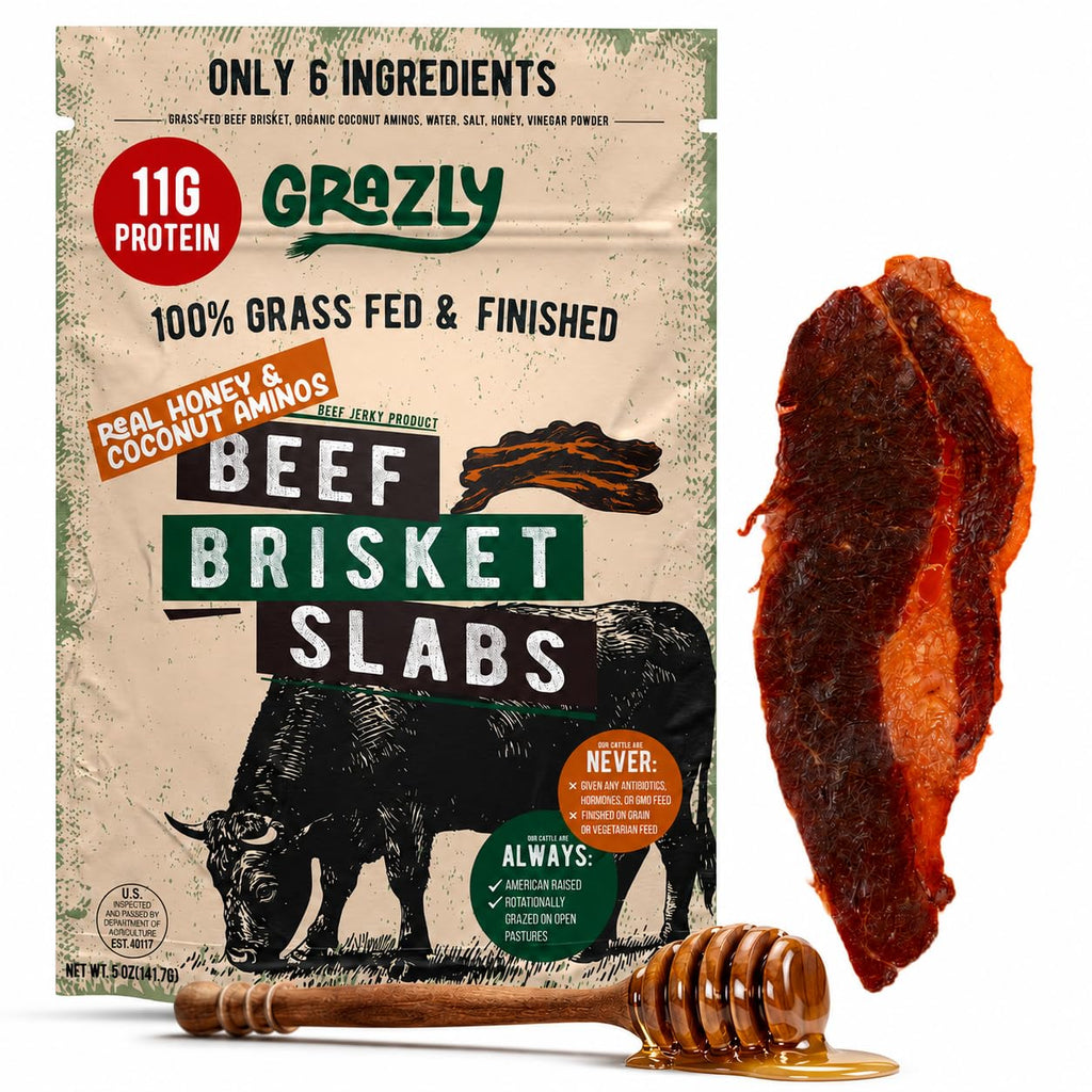Grazly Beef Brisket Slab - Steakhouse Quality, 5 oz Bag