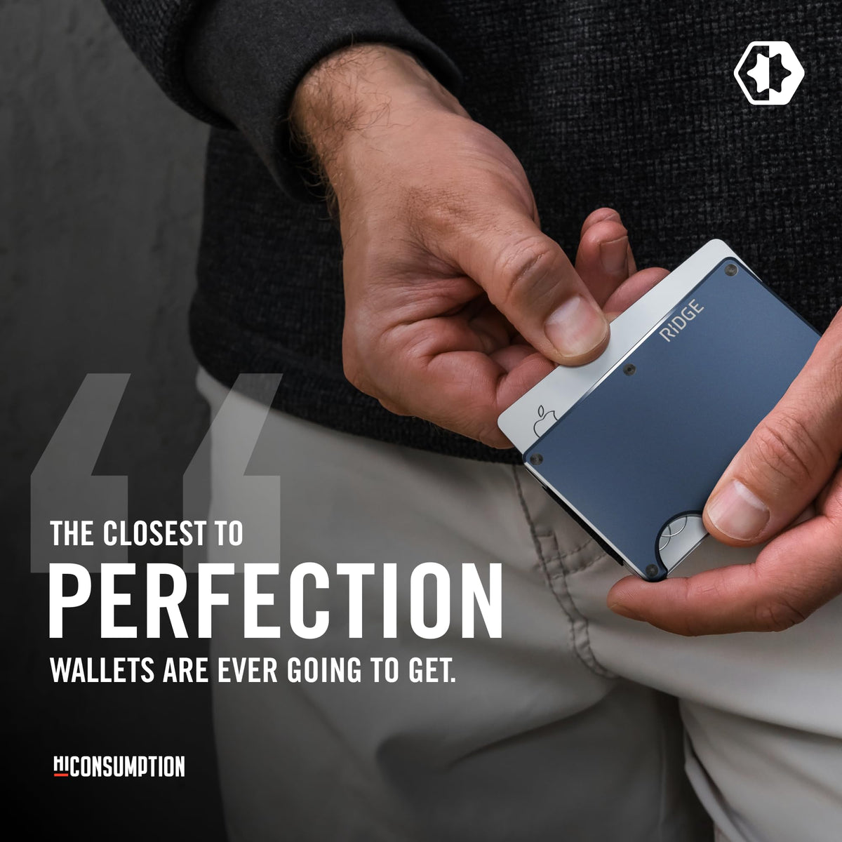 The Ridge Wallet for Men - Slim Minimalist Compact Wallet and Card Holder, RFID Protected Front Pocket Wallets for Men with Integrated Money Clip (Matte Olive Titanium)