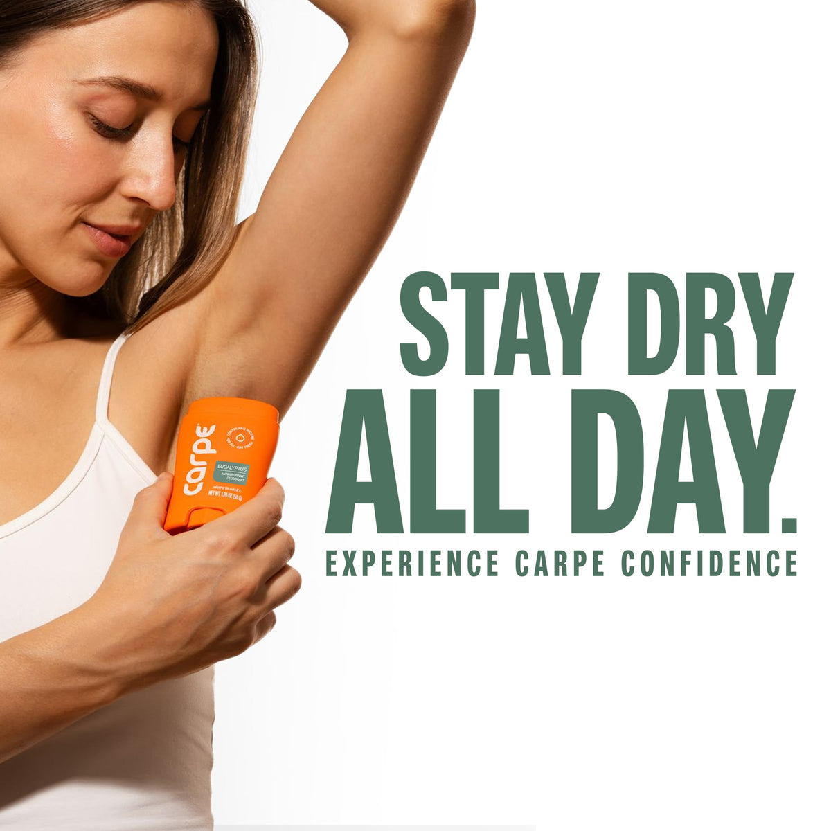 Carpe 100-Hour Deodorant Antiperspirant for Men, Clean Sport - 2 Pack
