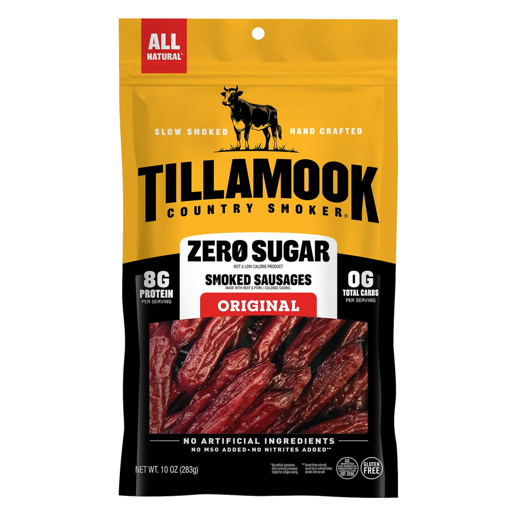 Tillamook Country Smoker Keto Friendly Zero Sugar Smoked Sausages, Original, 10 Ounce