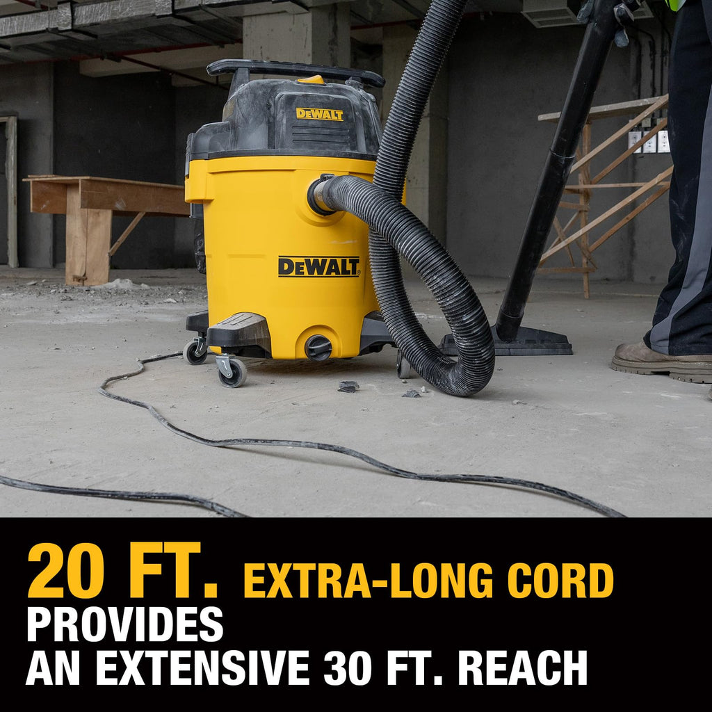 DEWALT STEALTHSONIC Wet Dry Shop Vac 6 Gallon 5 HP, DXV06P-QT