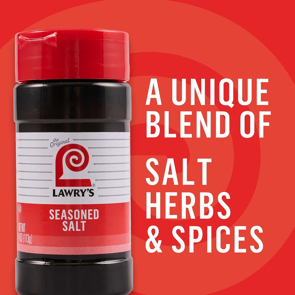 Lawry’s Seasoned Salt, No MSG Added, Kosher Certified, Staple, Versatile, All-Purpose Seasoning to Shake on Beef, Pork, or Poultry, 16 oz