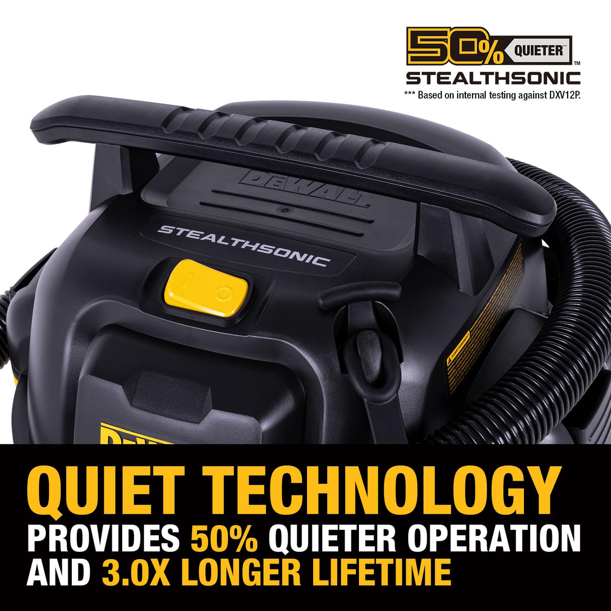 DEWALT STEALTHSONIC Wet Dry Shop Vac 6 Gallon 5 HP, DXV06P-QT