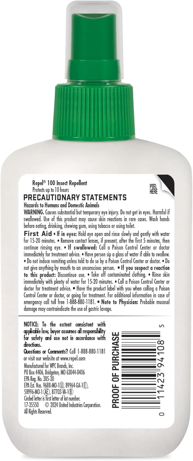 Repel 100 Mosquito & Insect Repellent 4 Oz, 98% DEET