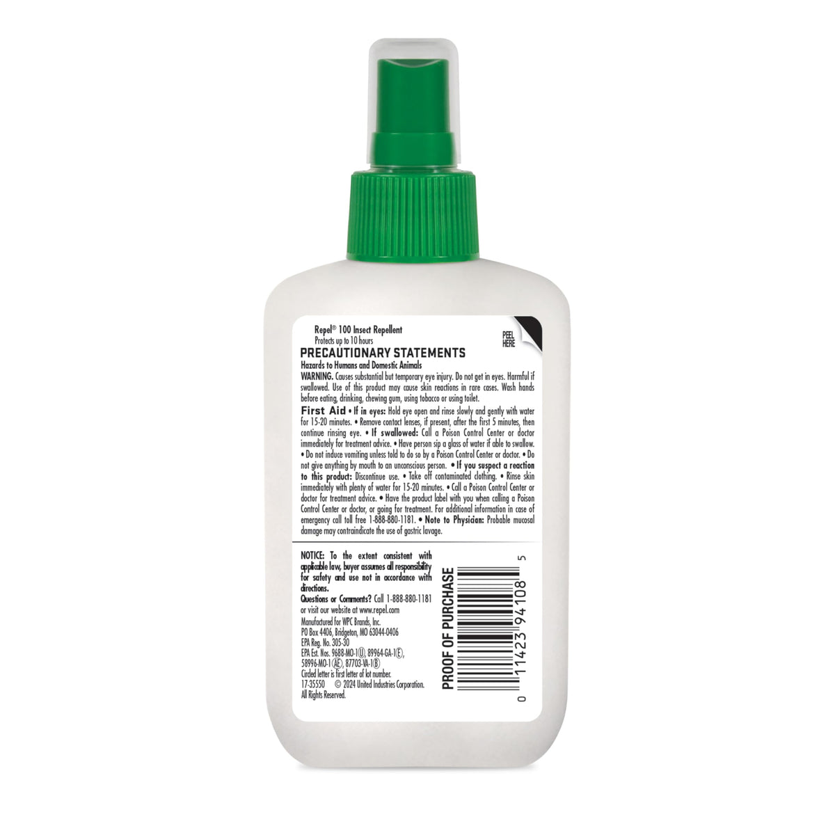 Repel 100 Mosquito & Insect Repellent 4 Oz, 98% DEET