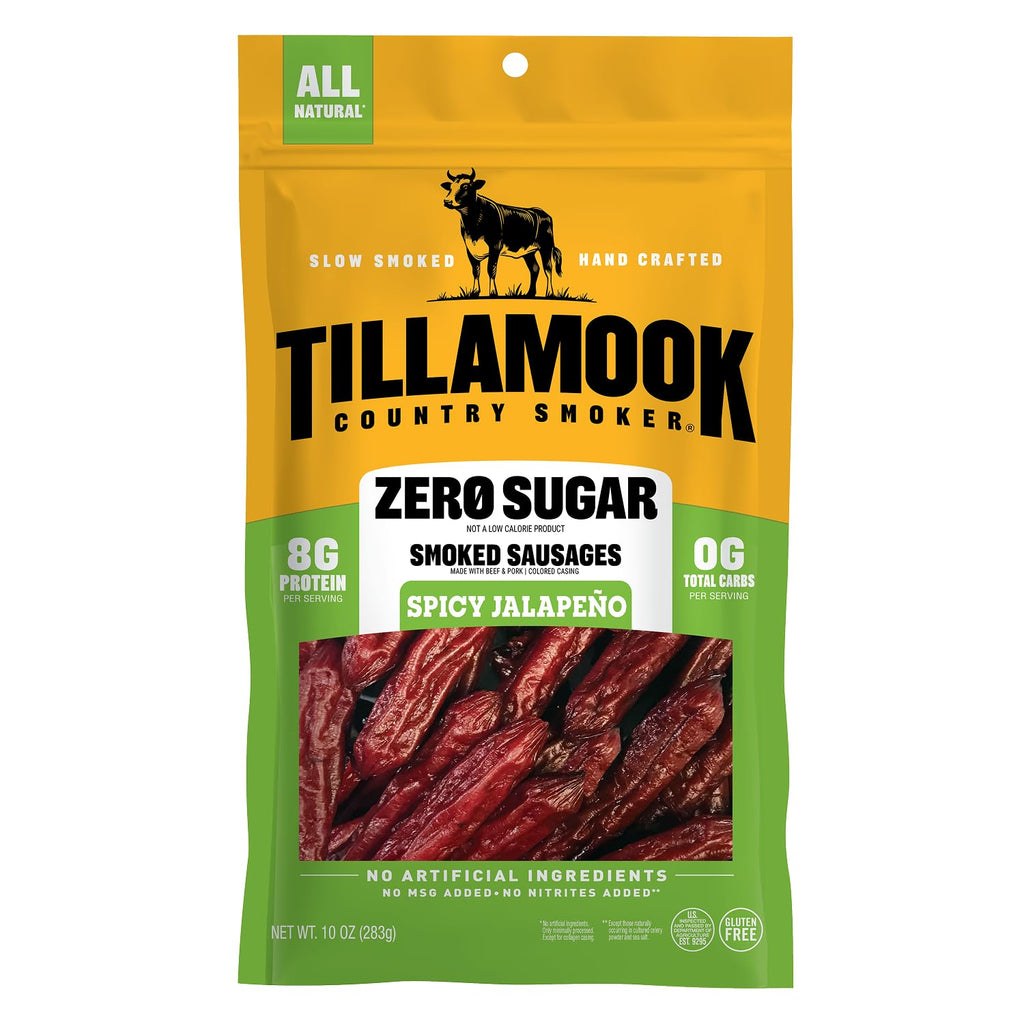 Tillamook Country Smoker Keto Friendly Zero Sugar Smoked Sausages, Original, 10 Ounce