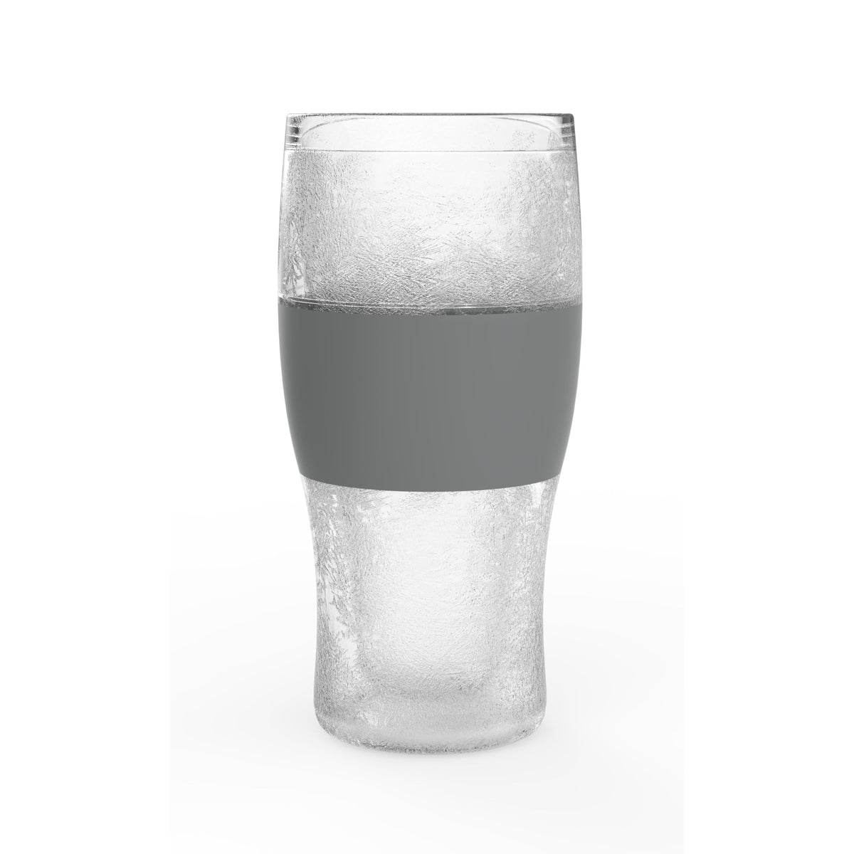 Host Freeze Beer Glasses, Freezable Beer Gifts for Men, Double Wall Insulated Pint Set, Tumbler for Cold Drinks, 16, Set of 2, Gray