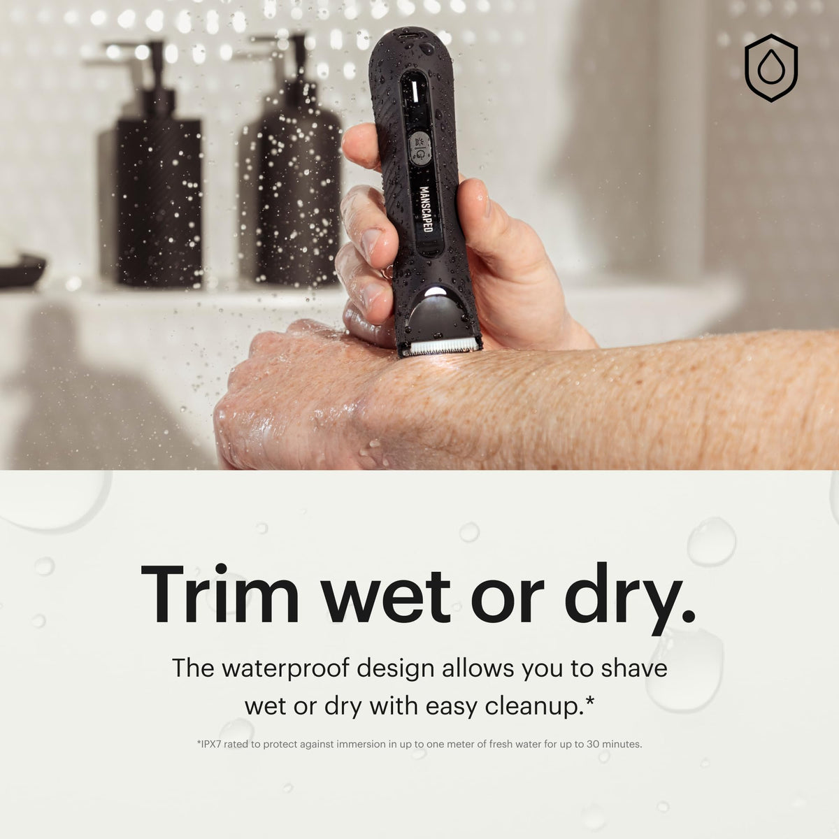 MANSCAPED® The Lawn Mower® Go Groin & Body Hair Trimmer (Mineral Blue)