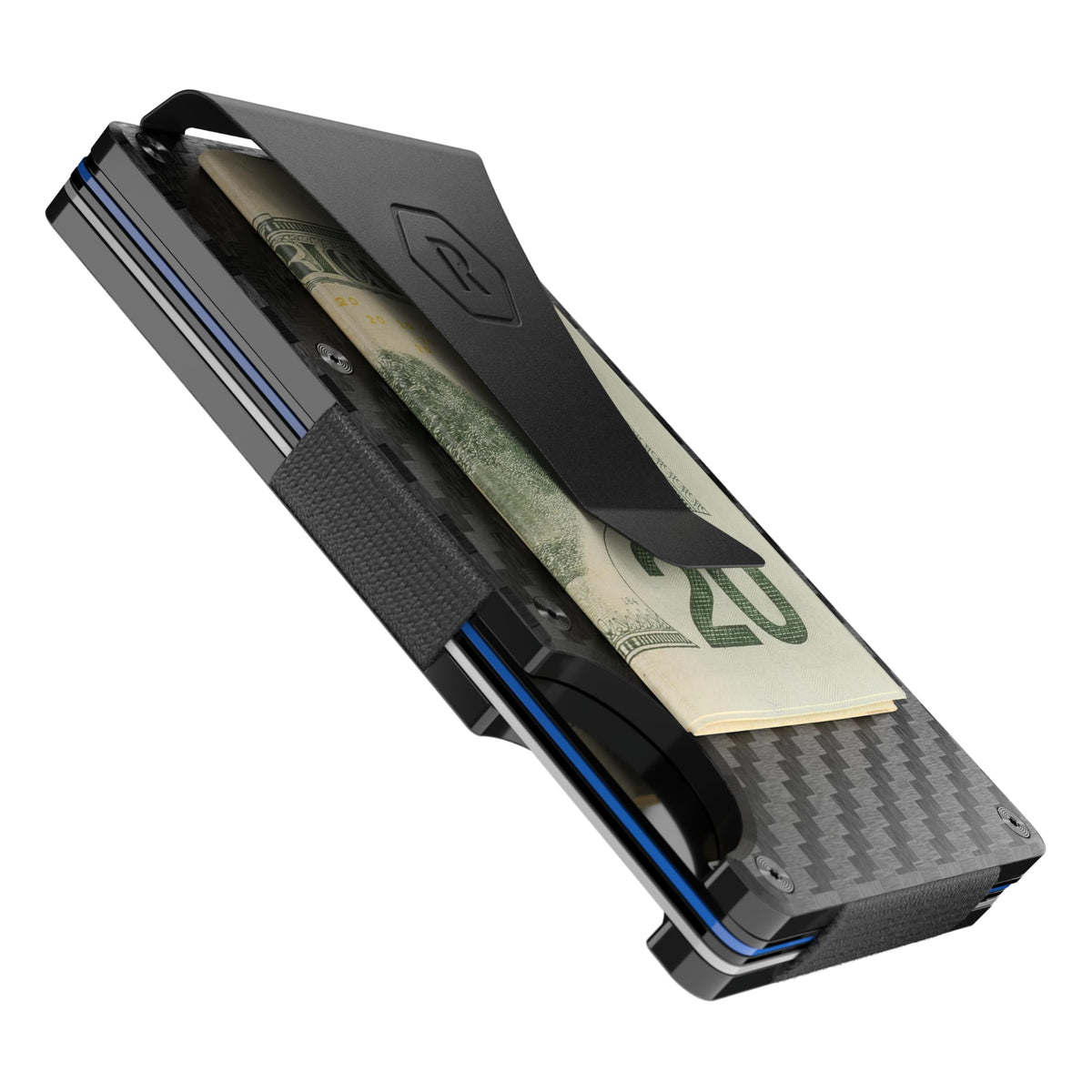 The Ridge Wallet for Men - Slim Minimalist Compact Wallet and Card Holder, RFID Protected Front Pocket Wallets for Men with Integrated Money Clip (Matte Olive Titanium)