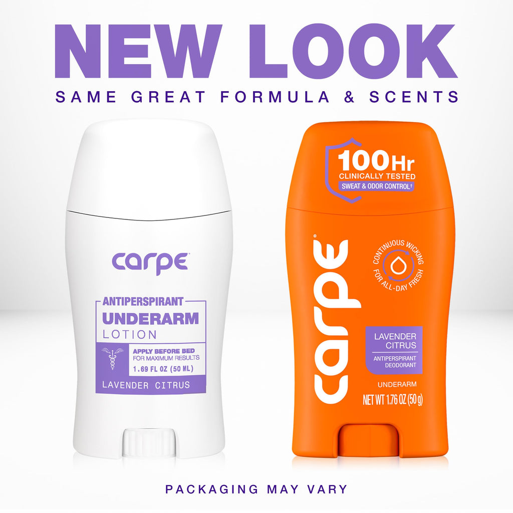Carpe 100-Hour Deodorant Antiperspirant for Men, Clean Sport - 2 Pack