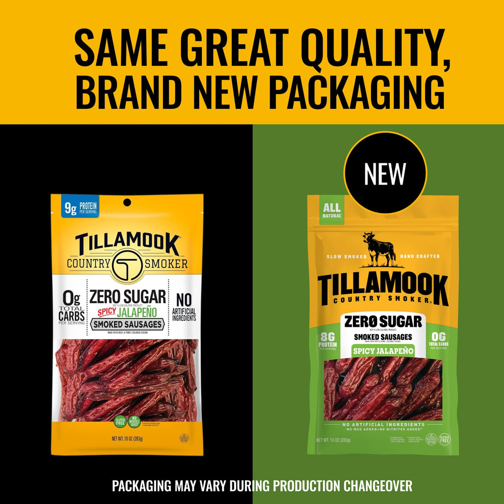 Tillamook Country Smoker Keto Friendly Zero Sugar Smoked Sausages, Original, 10 Ounce