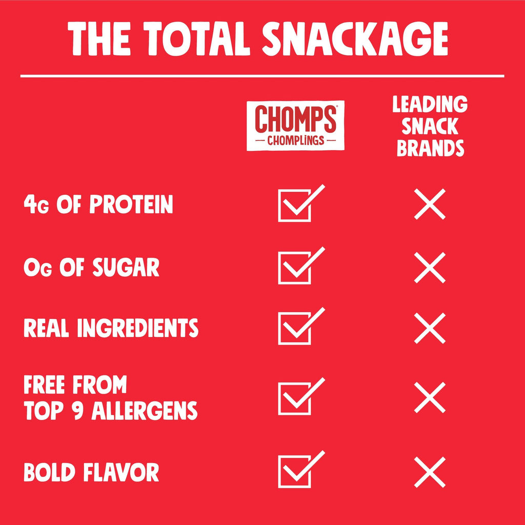 Chomps Original Beef Chomplings, Grass-Fed & Finished, 24ct, Protein Snack