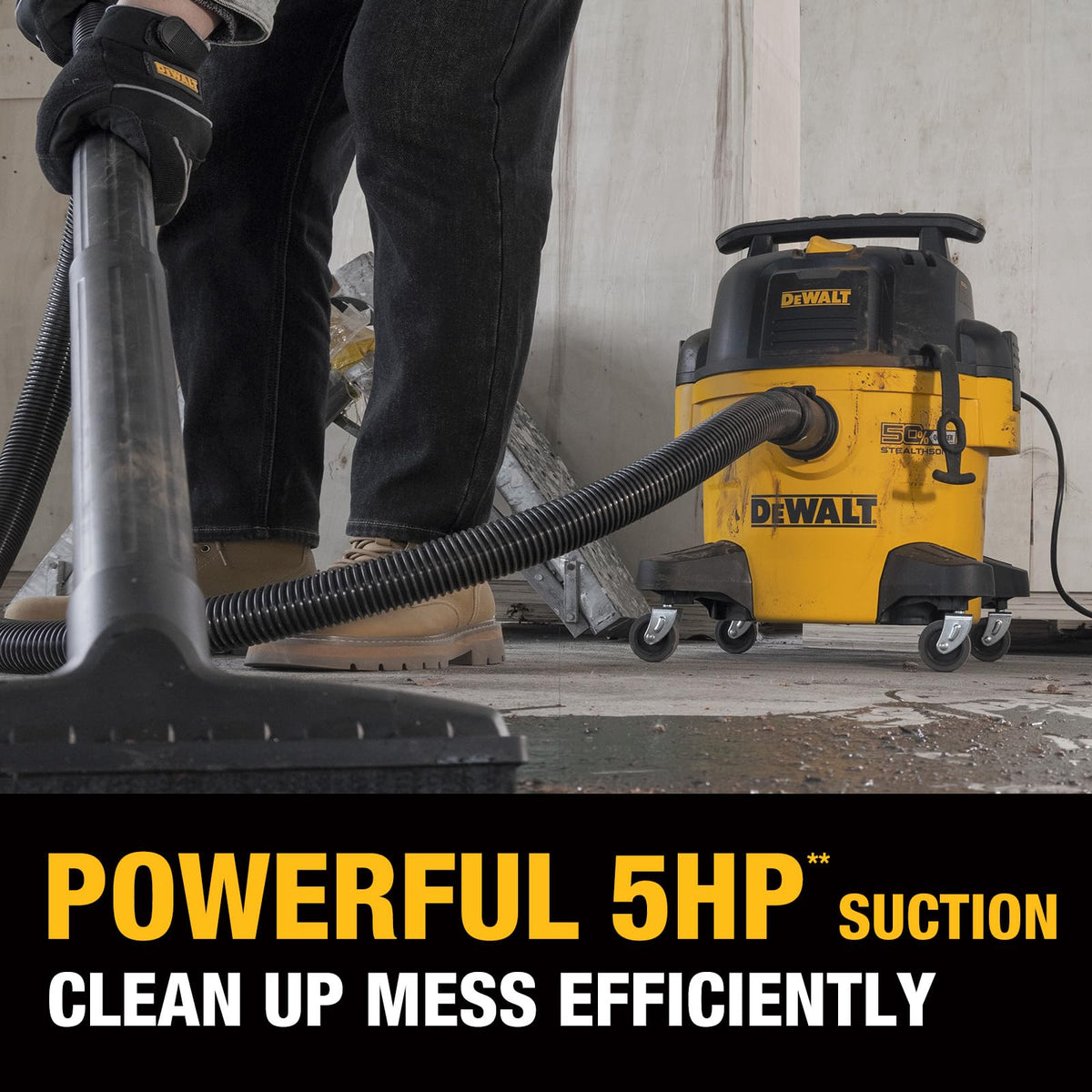 DEWALT STEALTHSONIC Wet Dry Shop Vac 6 Gallon 5 HP, DXV06P-QT