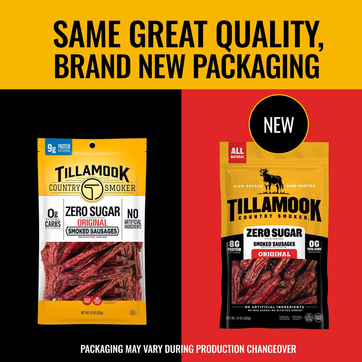 Tillamook Country Smoker Keto Friendly Zero Sugar Smoked Sausages, Original, 10 Ounce
