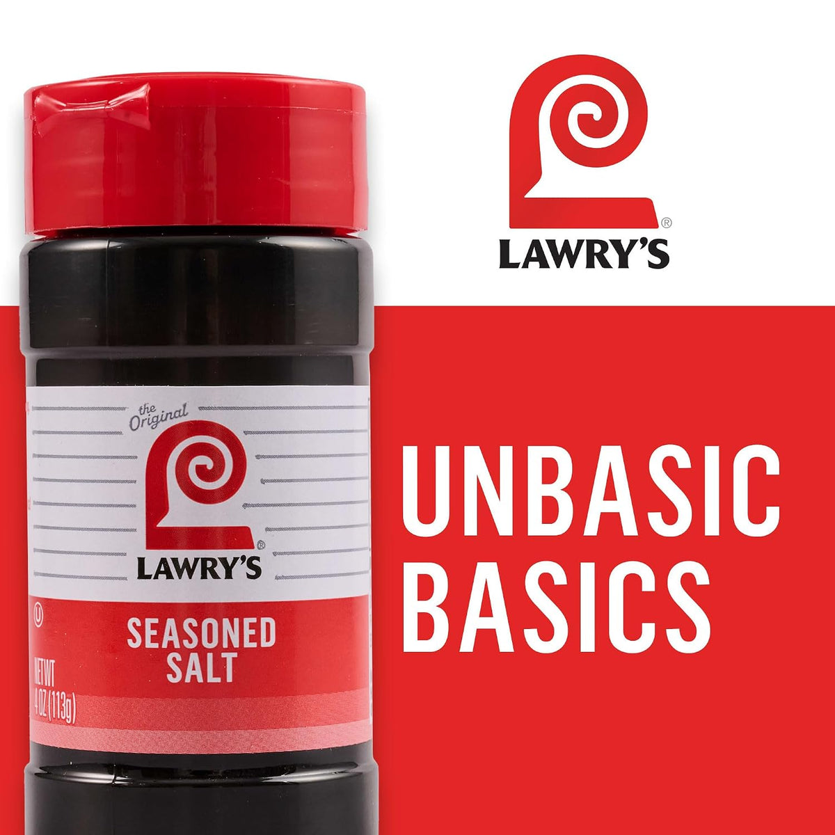 Lawry’s Seasoned Salt, No MSG Added, Kosher Certified, Staple, Versatile, All-Purpose Seasoning to Shake on Beef, Pork, or Poultry, 16 oz