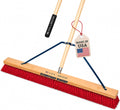 36" Everyday Sweep Indoor/Outdoor Push Broom with 60" Handle. Ideal for Garages & Shops. Durable American Made Steel Brackets-All Stainless Steel Hardware. No Plastic. 100% USA Made