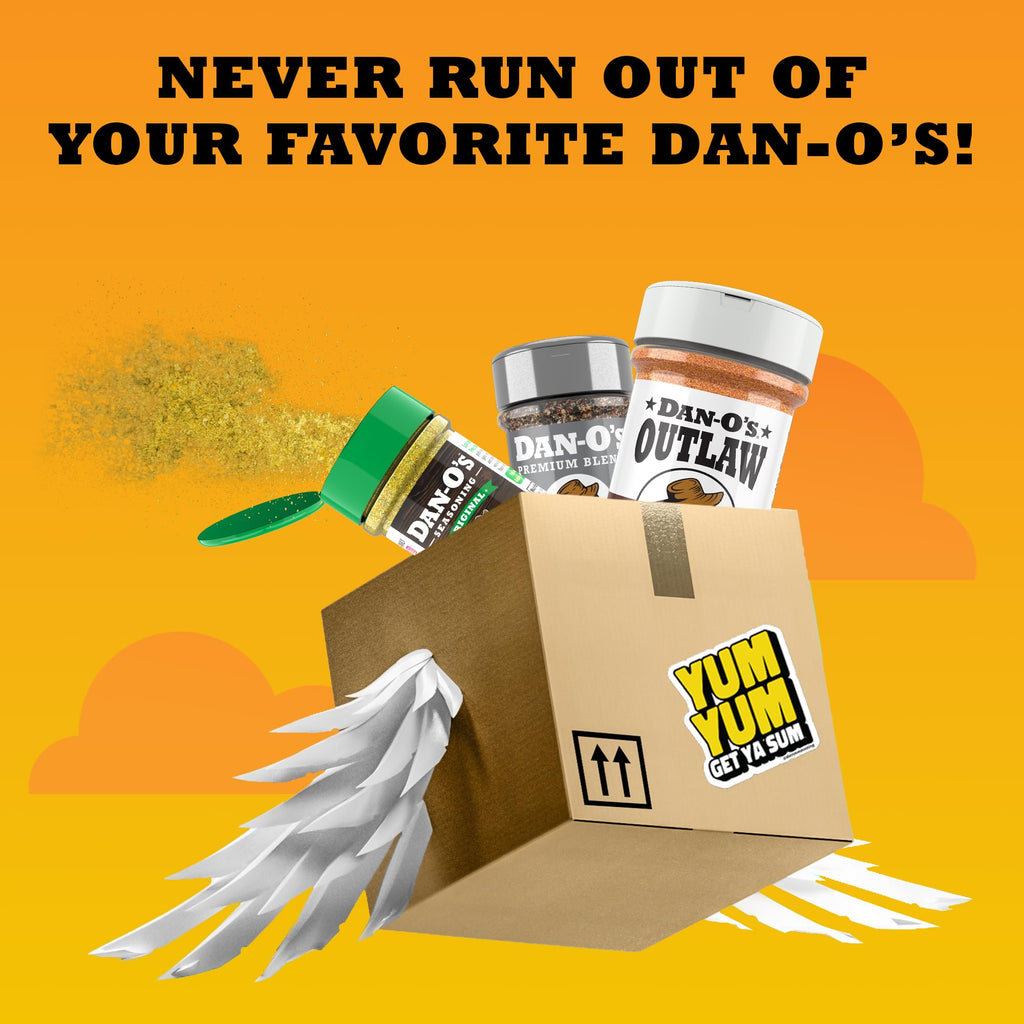 Dan-O’s Outlaw Butter Dust Seasoning – 6.9 oz – Buttery All Purpose Seasoning for Chicken, Vegetables & Popcorn – Sugar Free, Zero Calorie Dry Spice Blend