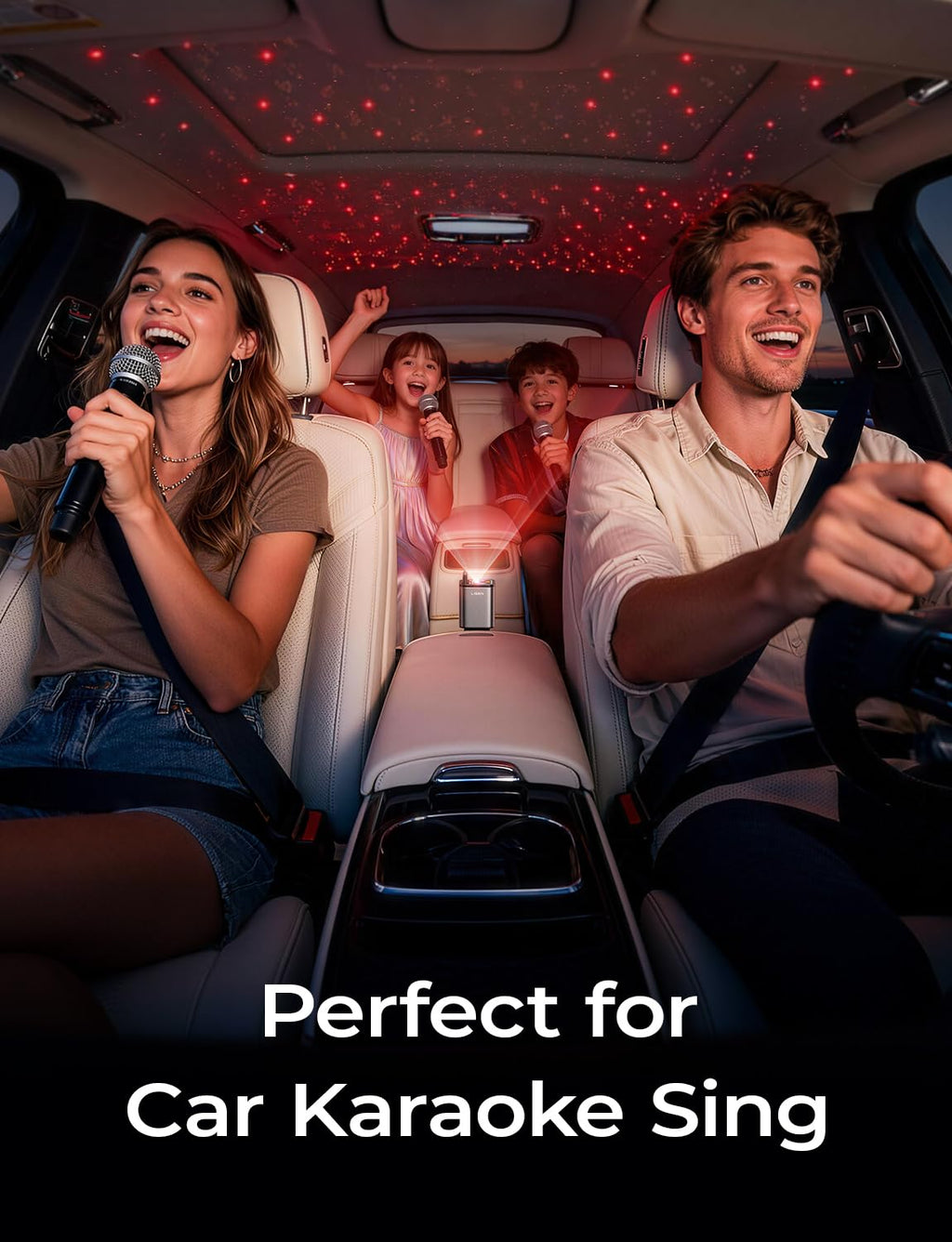 LISEN Retractable Car Charger, 84W Car Charger USB C Fast Charge, 4 in 1