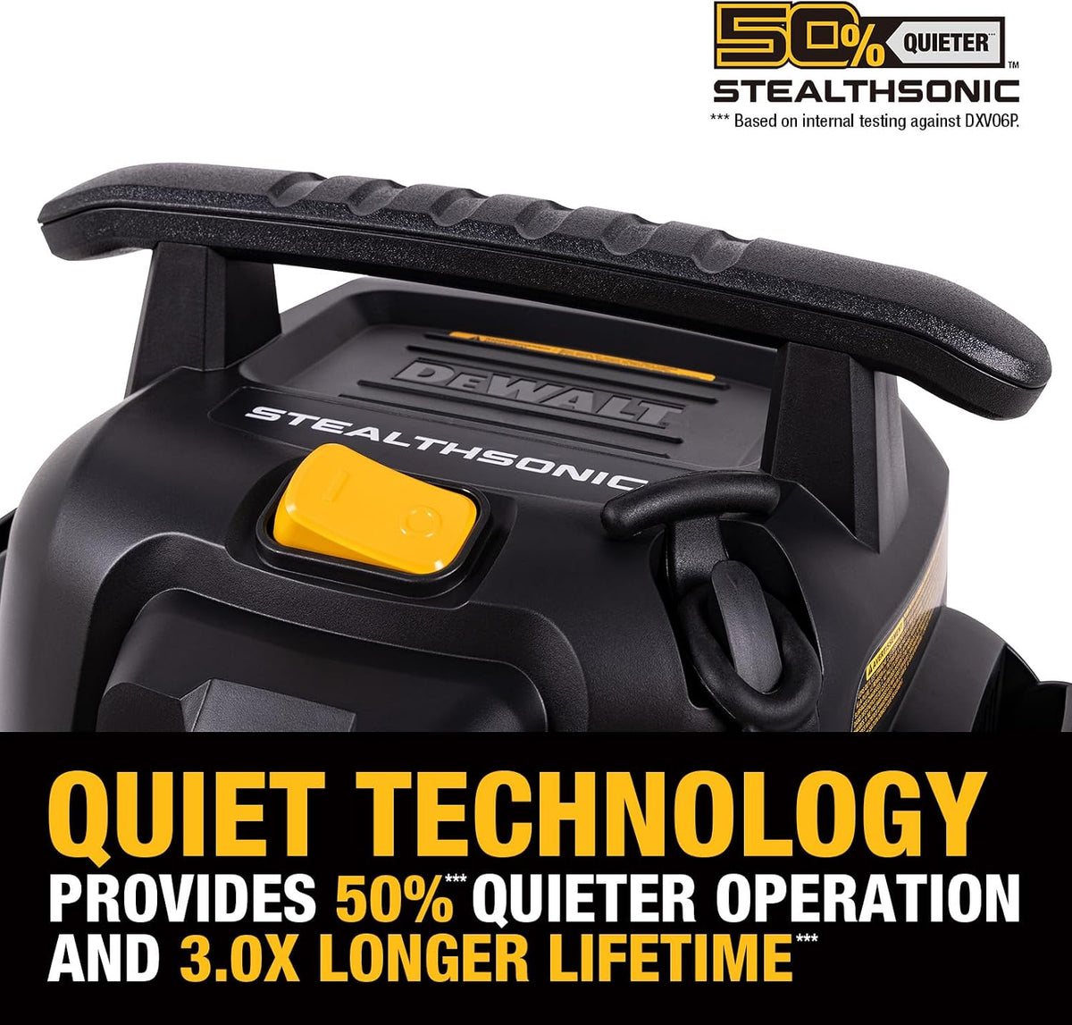 DEWALT STEALTHSONIC Wet Dry Shop Vac 6 Gallon 5 HP, DXV06P-QT
