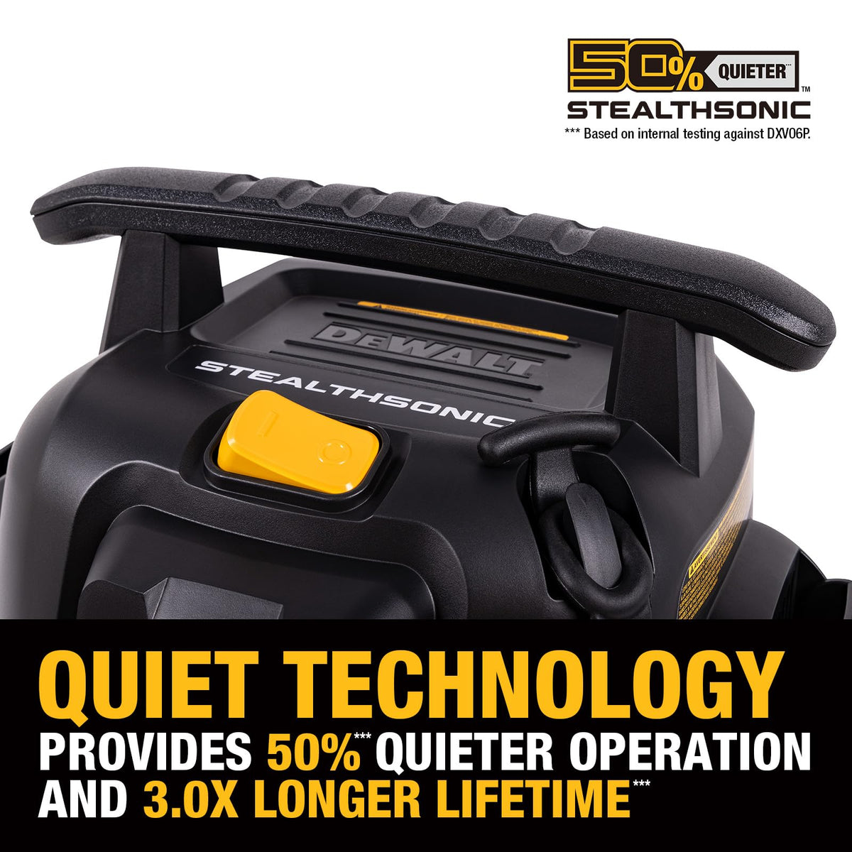 DEWALT STEALTHSONIC Wet Dry Shop Vac 6 Gallon 5 HP, DXV06P-QT