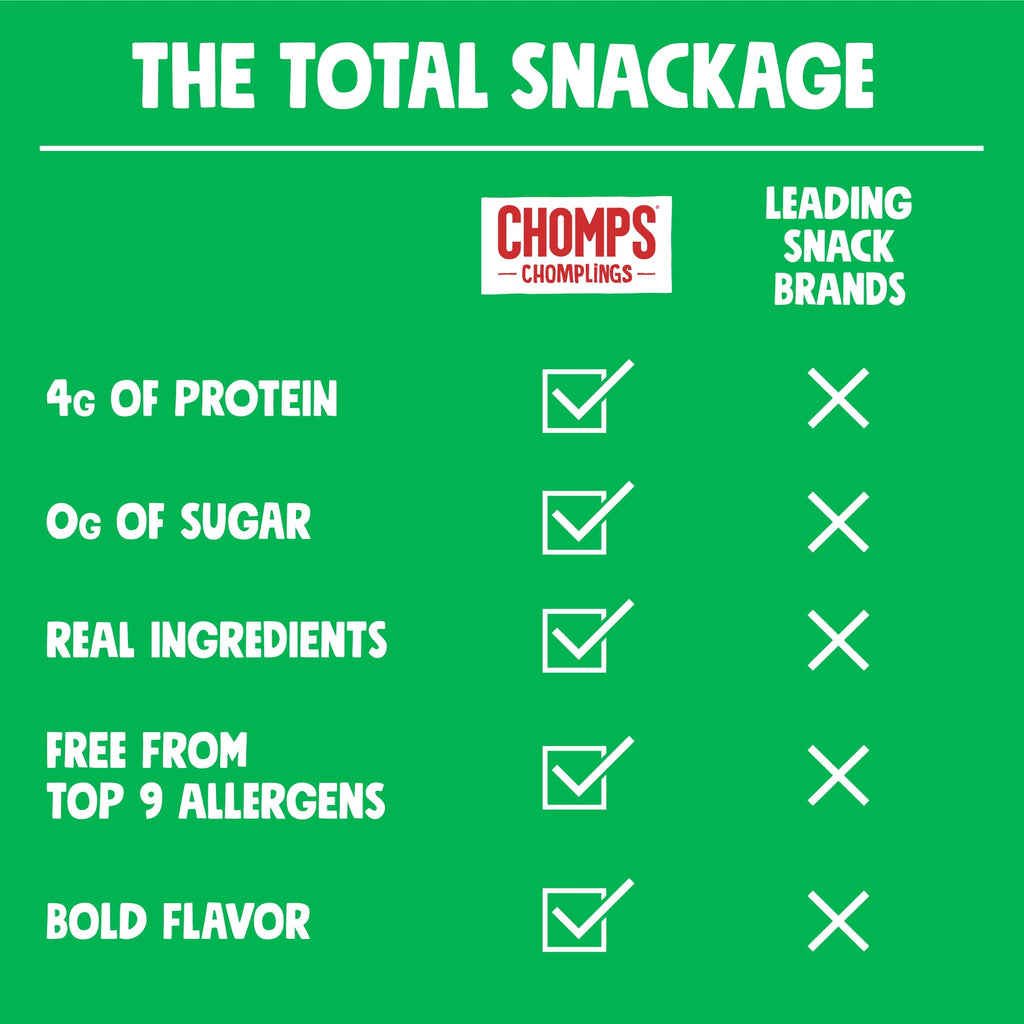 Chomps Original Beef Chomplings, Grass-Fed & Finished, 24ct, Protein Snack