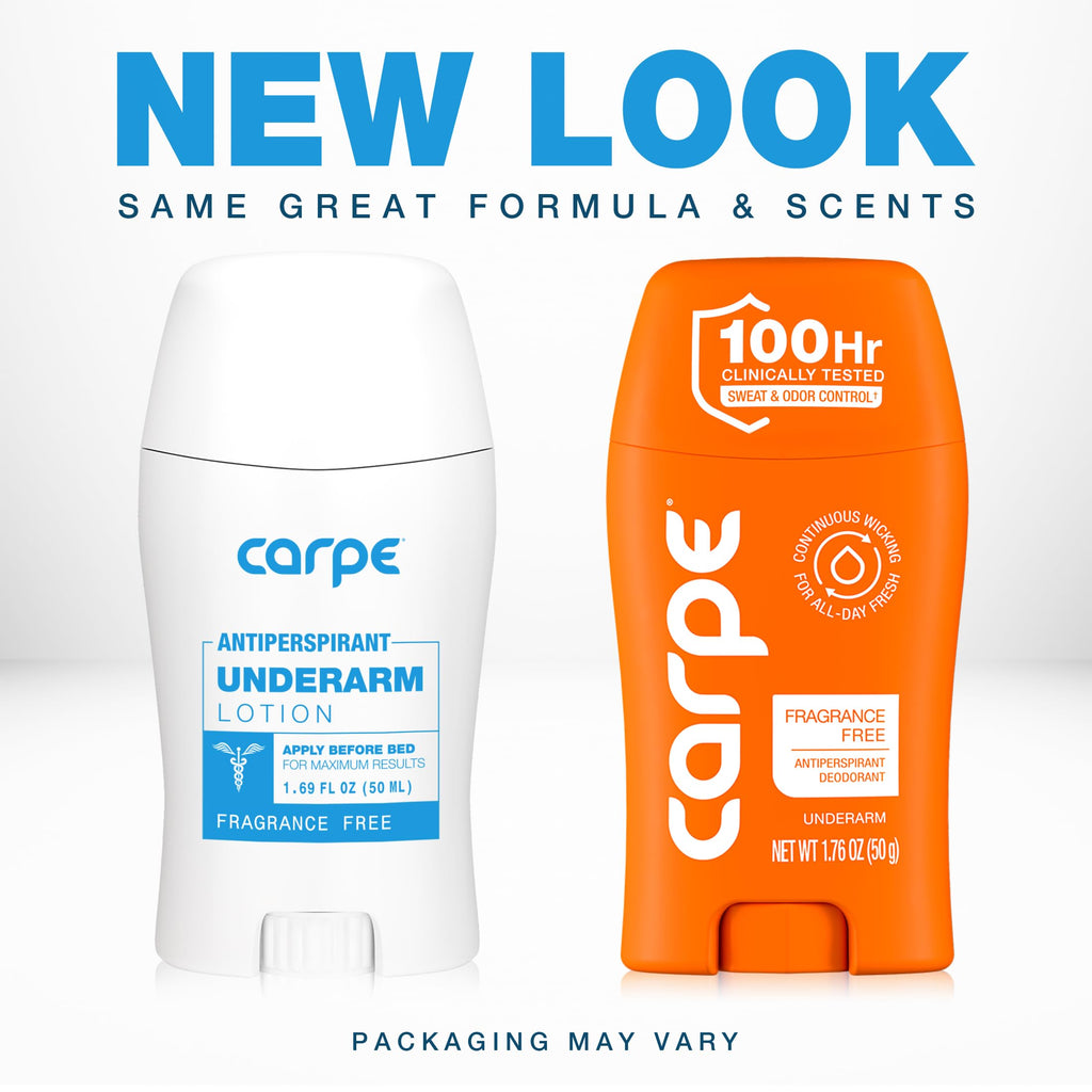Carpe 100-Hour Deodorant Antiperspirant for Men, Clean Sport - 2 Pack