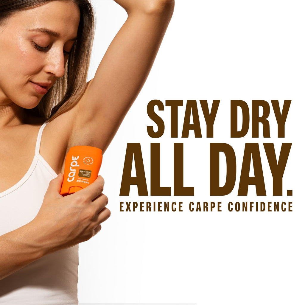 Carpe 100-Hour Deodorant Antiperspirant for Men, Clean Sport - 2 Pack