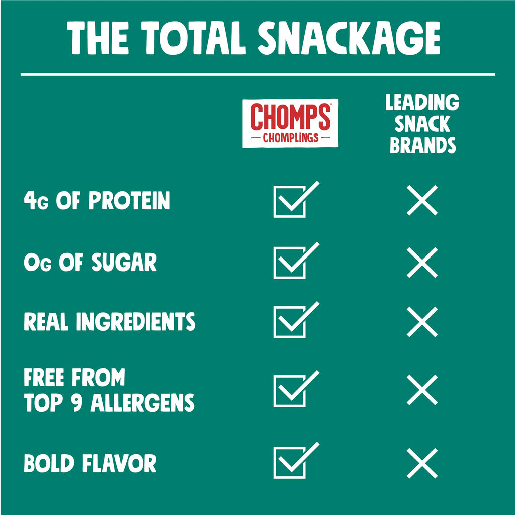 Chomps Original Beef Chomplings, Grass-Fed & Finished, 24ct, Protein Snack