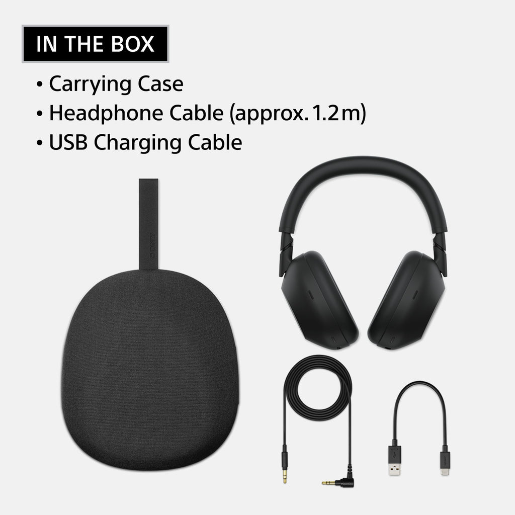Sony WH-1000XM6 The Best Noise Cancelling Wireless Headphones, Black