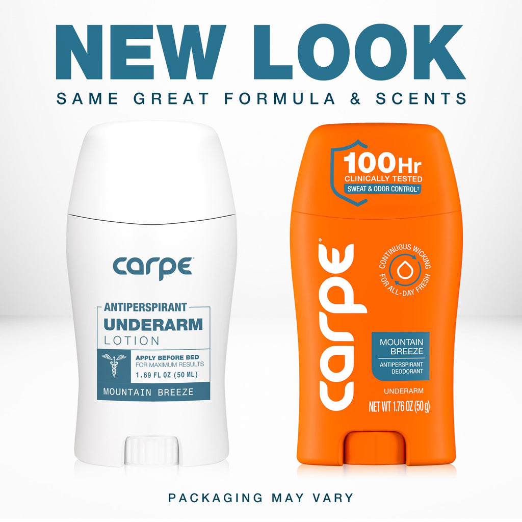 Carpe 100-Hour Deodorant Antiperspirant for Men, Clean Sport - 2 Pack