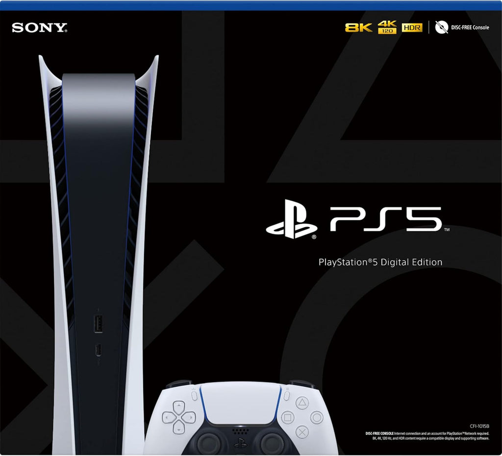 Sony PlayStation 5 PS5 Disc Version Gaming Console, 4K Blu-ray Player, 16GB GDDR6 Memory, Ultra-High Speed 825GB SSD, WiFi 6, Bluetooth 5.1, 120Hz 8K Output
