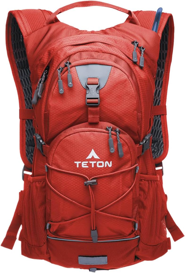 Teton Oasis/Trailrunner Hydration Backpack – Lightweight Water Pack with 2L/3L Bladder for Hiking, Running, Cycling, Biking 18L/22L Sizes – Sewn-in Rain Cover – Fits Men and Women