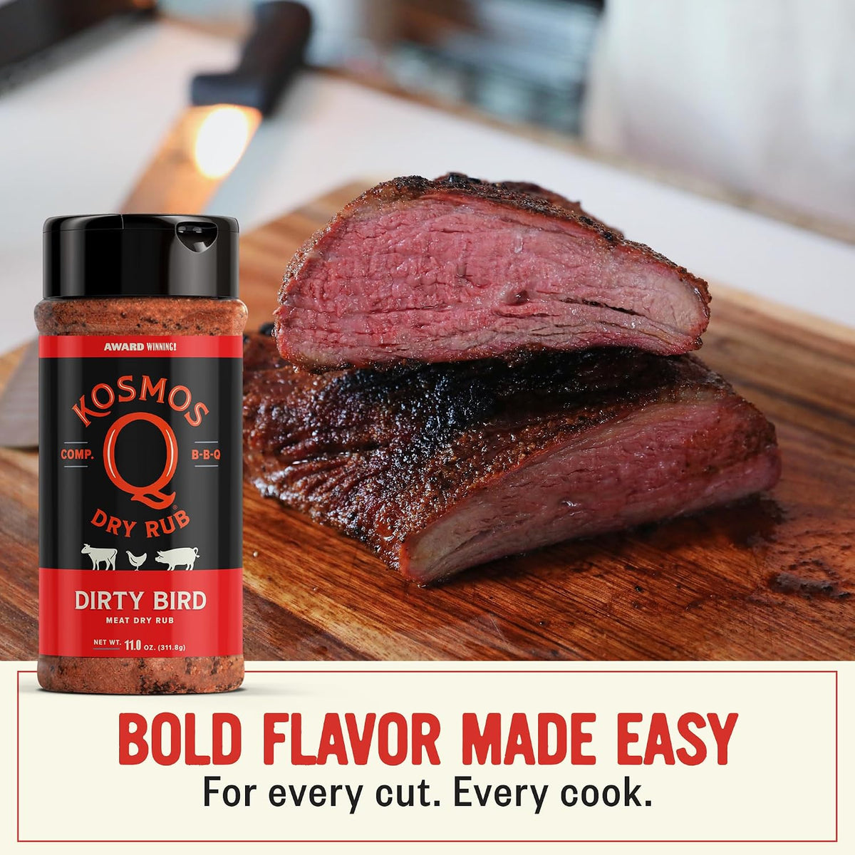 Kosmos Q Dirty Bird BBQ Dry Rub, Sweet & Spicy, 11 Oz