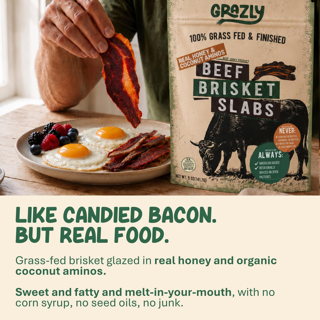 Grazly Beef Brisket Slab - Steakhouse Quality, 5 oz Bag