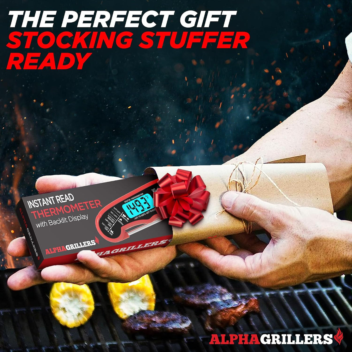 Alpha Grillers Instant Read Meat Thermometer Digital, Cooking, Food, Grill