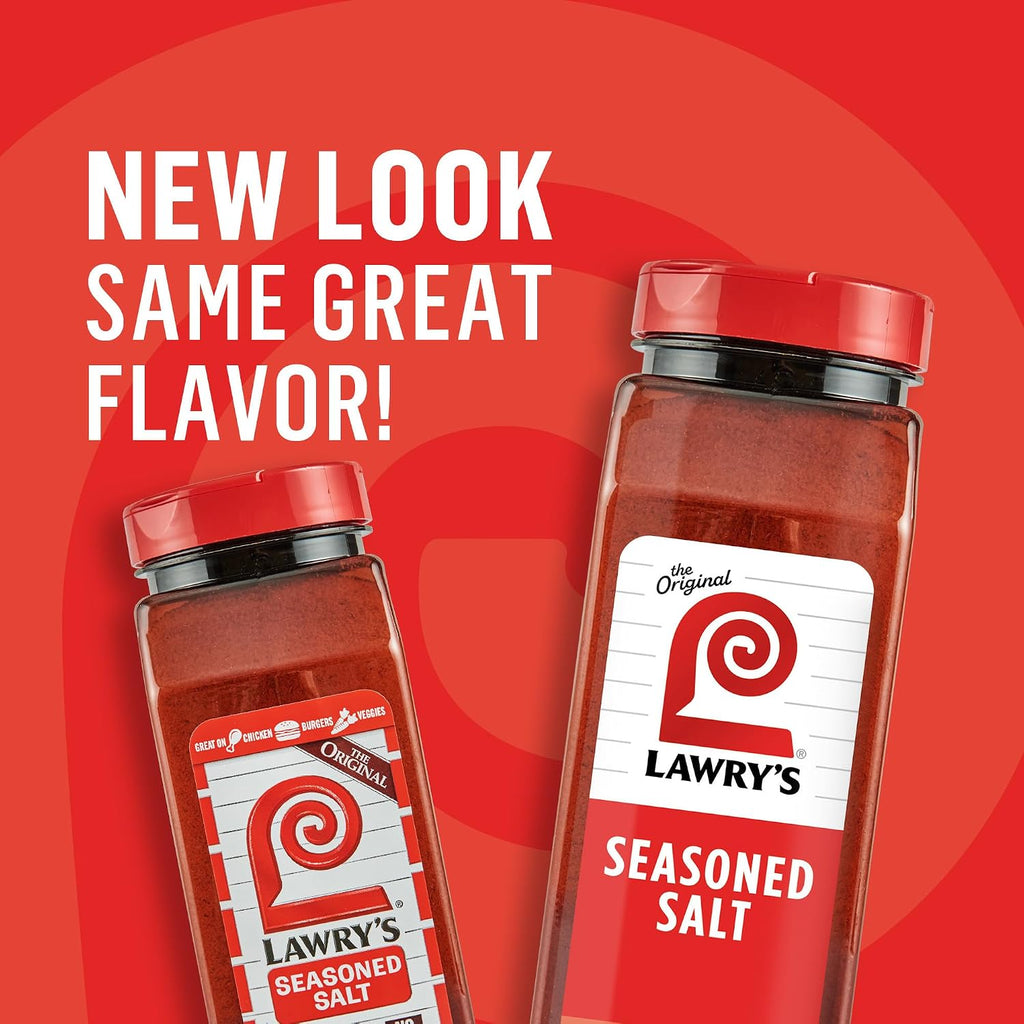 Lawry’s Seasoned Salt, No MSG Added, Kosher Certified, Staple, Versatile, All-Purpose Seasoning to Shake on Beef, Pork, or Poultry, 16 oz