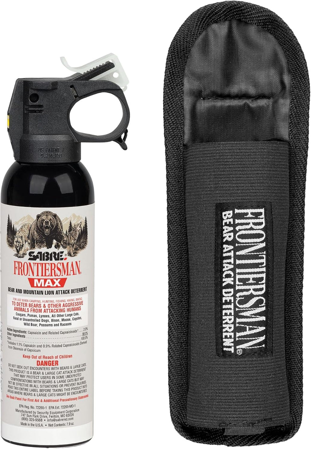 SABRE Frontiersman MAX Bear Spray, EPA Registered for 9 Animal Species