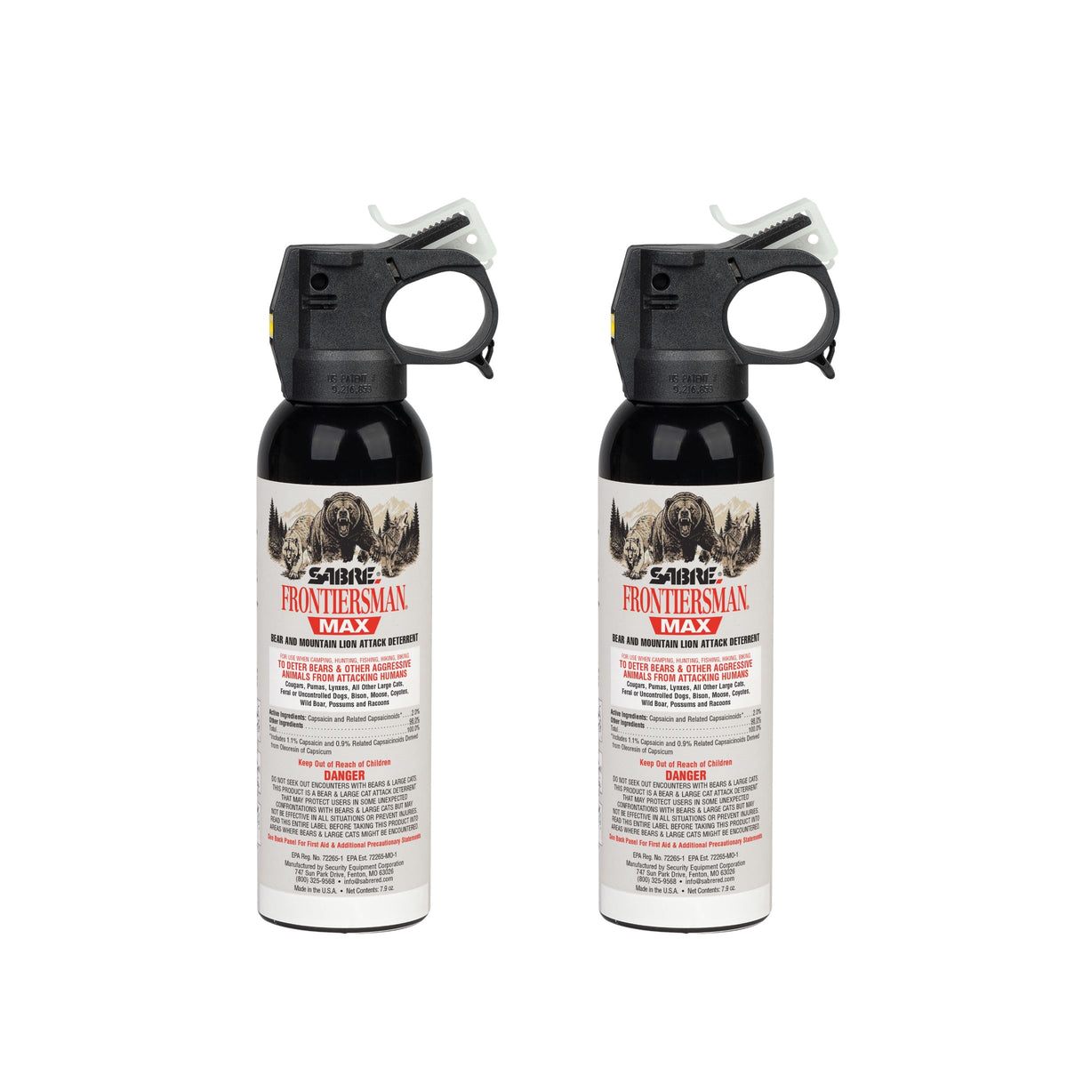 SABRE Frontiersman MAX Bear Spray, EPA Registered for 9 Animal Species