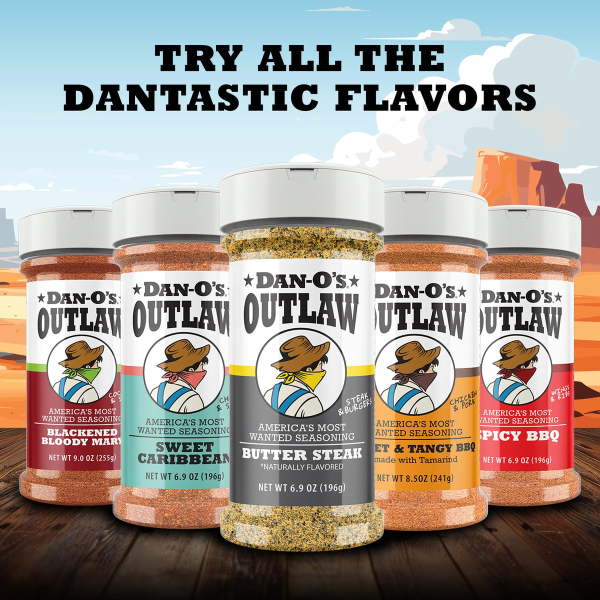 Dan-O’s Outlaw Butter Dust Seasoning – 6.9 oz – Buttery All Purpose Seasoning for Chicken, Vegetables & Popcorn – Sugar Free, Zero Calorie Dry Spice Blend