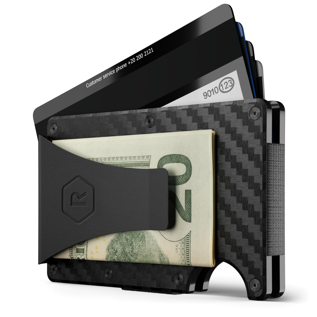 The Ridge Wallet for Men - Slim Minimalist Compact Wallet and Card Holder, RFID Protected Front Pocket Wallets for Men with Integrated Money Clip (Matte Olive Titanium)