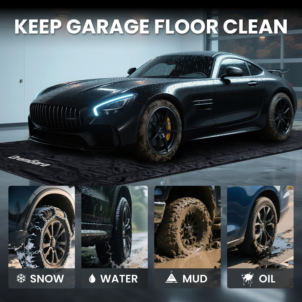 7'9" x 18' Garage Floor Mat, 610GSM PVC Containment Mat for Cars