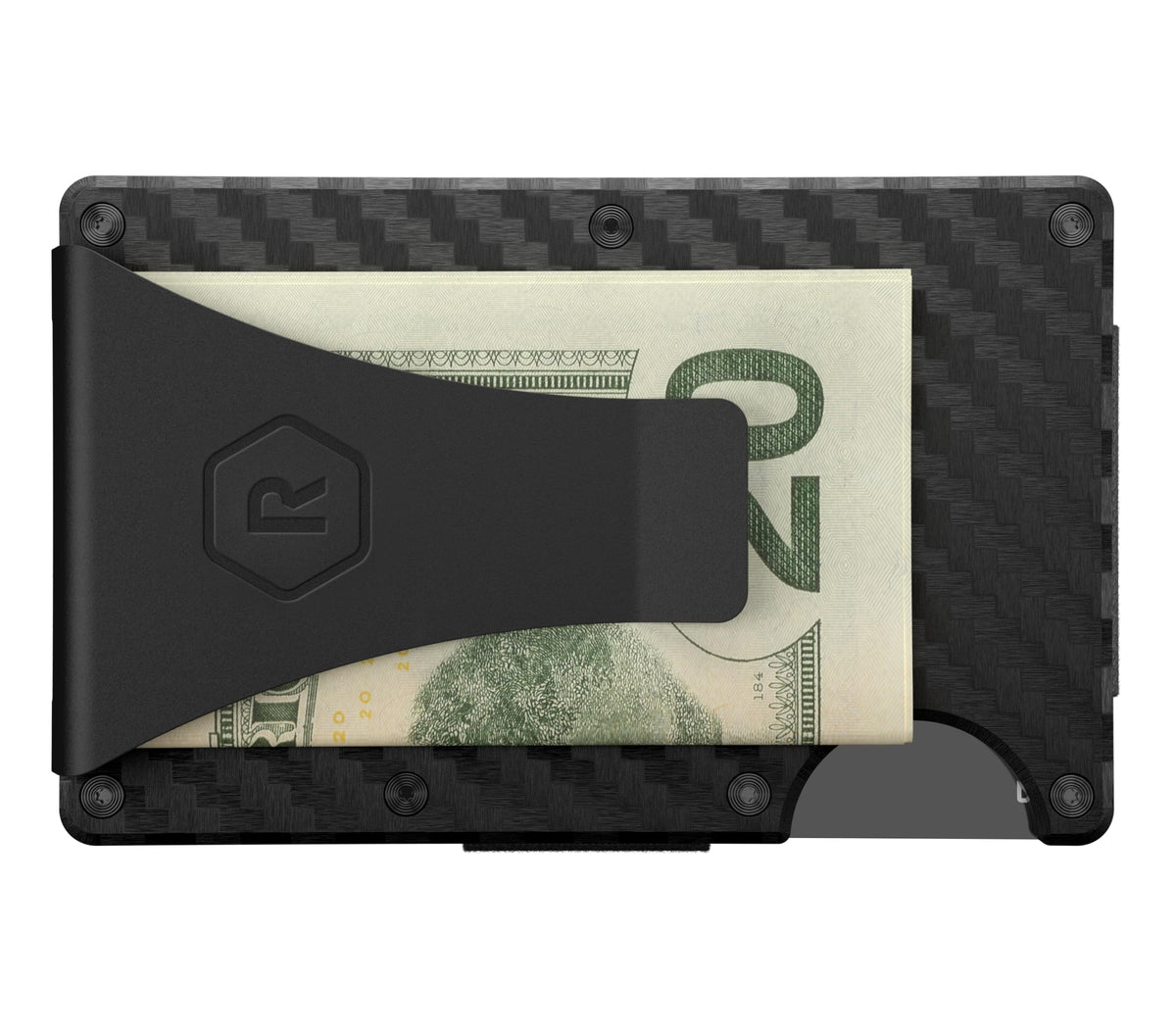 The Ridge Wallet for Men - Slim Minimalist Compact Wallet and Card Holder, RFID Protected Front Pocket Wallets for Men with Integrated Money Clip (Matte Olive Titanium)