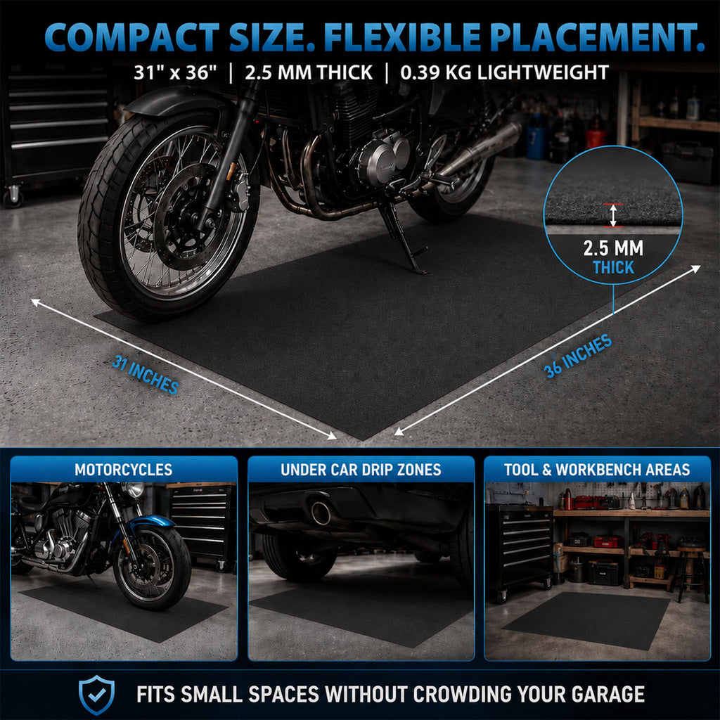 7'9" x 18' Garage Floor Mat, 610GSM PVC Containment Mat for Cars